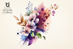 Watercolor Flowers Clipart Bundle Product Image 15