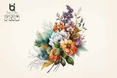 Watercolor Flowers Clipart Bundle Product Image 6