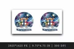 Watercolor pair of cute reindeer night stars Merry Christmas quote print 20 oz tumbler skinny mug wrap clipart t-shirt sublimation printable design