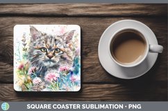 GorgeousWatercolor Square Coaster design.