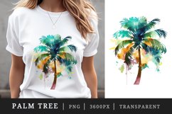 Watercolor summer palm tree t-shirt sublimation print designs bundle