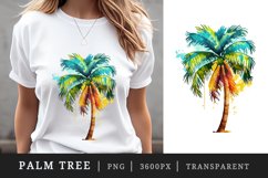Watercolor summer palm tree t-shirt sublimation print designs bundle