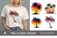 Watercolor Palm Trees Clipart Product Image 1