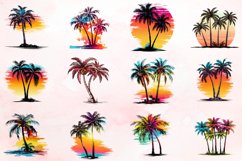 Watercolor Palm Trees Clipart Bundle Product Image 2