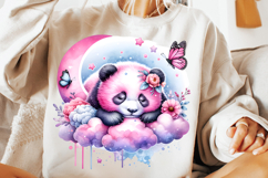 watercolor panda cloud png, cute panda clipart, baby panda watercolor, nursery panda sublimation, pastel panda png, dreamy panda clipart, watercolor panda printable, panda cloud art, baby shower panda png, watercolor animal design