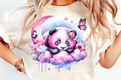 watercolor panda cloud png, cute panda clipart, baby panda watercolor, nursery panda sublimation, pastel panda png, dreamy panda clipart, watercolor panda printable, panda cloud art, baby shower panda png, watercolor animal design