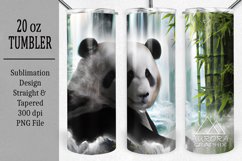 Panda Bear - 20oz. Skinny Tumbler Jungle Sublimation Wrap Product Image 1