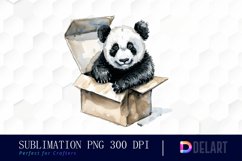 Panda In Box PNG Clipart Product Image 1