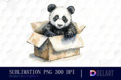 Panda In Box PNG Clipart Product Image 1