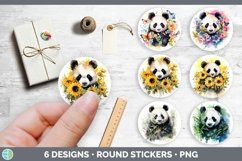 Bundle of six Watercolor Stickers designs.