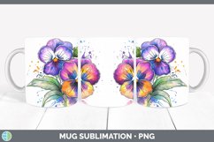 GorgeousWatercolor Mug Wrap design.