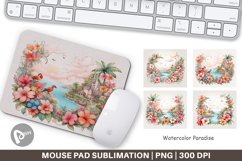 Mouse Pad Watercolor Paradise Product Image 1