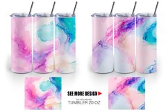 Watercolor Pastel Alcohol Ink | Tumbler Sublimation Wrap Product Image 4