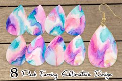 Earring teardrop Watercolor Pastel Alcohol Ink Product Image 1