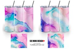 Watercolor Pastel Alcohol Ink | Tumbler Sublimation Wrap Product Image 5