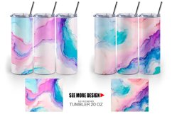 Watercolor Pastel Alcohol Ink | Tumbler Sublimation Wrap Product Image 3