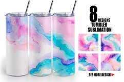 Watercolor Pastel Alcohol Ink | Tumbler Sublimation Wrap Product Image 1