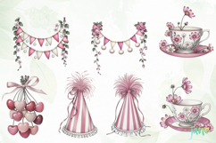 Watercolor Pastel Birthday Clipart Product Image 7