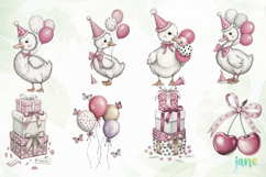 Watercolor Pastel Birthday Clipart Product Image 6