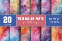 Watercolor Pastel Seamless Digital Paper Bundle Product Image 1