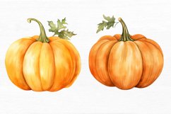 Pastel pumpkin Watercolor Sublimation Clipart Product Image 7