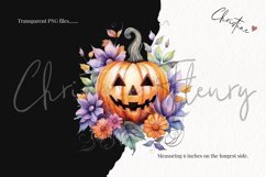 Watercolor Purple Pastel Halloween Clipart Product Image 3
