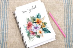 Watercolor Pastel Tropical Flower Clipart Bundle Product Image 4