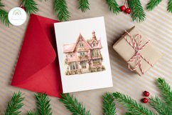 Watercolor Pastel Gingerbread House Sublimation Product Image 2