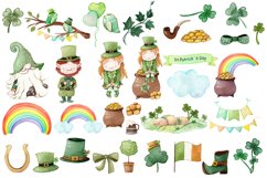 ST Patricks Day Clipart, Watercolor Lucky Day Product Image 2