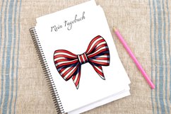 Watercolor Patriotic Bow 4th July USA Clipart Bundle Product Image 4