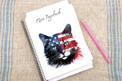 Watercolor Patriotic Cats Clipart Bundle Product Image 4