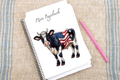 Watercolor Patriotic Cows Clipart Bundle Product Image 4