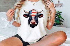 Watercolor Patriotic Cows Clipart Bundle Product Image 3
