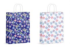 watercolor pattern forget-me-nots