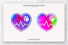 Watercolor Hearts Dog Sublimation Clipart Product Image 2