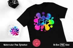 Watercolor Sublimation Pet Paw Splashes Product Image 3