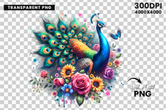 watercolor peacock png, peacock clipart, watercolor bird design, boho peacock art, elegant peacock printable, watercolor feather clipart, peacock sublimation design, nature watercolor animal, peacock illustration png, watercolor animal clipart