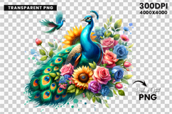 watercolor peacock png, peacock clipart, watercolor bird design, boho peacock art, elegant peacock printable, watercolor feather clipart, peacock sublimation design, nature watercolor animal, peacock illustration png, watercolor animal clipart