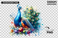 watercolor peacock png, peacock clipart, watercolor bird design, boho peacock art, elegant peacock printable, watercolor feather clipart, peacock sublimation design, nature watercolor animal, peacock illustration png, watercolor animal clipart