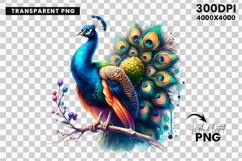 watercolor peacock png, peacock clipart, watercolor bird design, boho peacock art, elegant peacock printable, watercolor feather clipart, peacock sublimation design, nature watercolor animal, peacock illustration png, watercolor animal clipart