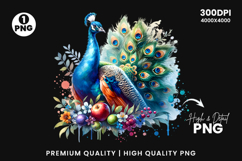 watercolor peacock png, peacock clipart, watercolor bird design, boho peacock art, elegant peacock printable, watercolor feather clipart, peacock sublimation design, nature watercolor animal, peacock illustration png, watercolor animal clipart