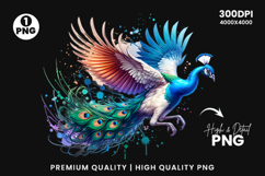 watercolor peacock png, peacock clipart, watercolor bird design, boho peacock art, elegant peacock printable, watercolor feather clipart, peacock sublimation design, nature watercolor animal, peacock illustration png, watercolor animal clipart