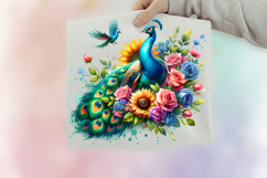 watercolor peacock png, peacock clipart, watercolor bird design, boho peacock art, elegant peacock printable, watercolor feather clipart, peacock sublimation design, nature watercolor animal, peacock illustration png, watercolor animal clipart