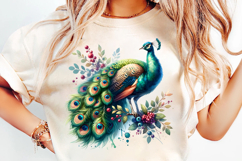 watercolor peacock png, peacock clipart, watercolor bird design, boho peacock art, elegant peacock printable, watercolor feather clipart, peacock sublimation design, nature watercolor animal, peacock illustration png, watercolor animal clipart