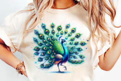watercolor peacock png, peacock clipart, watercolor bird design, boho peacock art, elegant peacock printable, watercolor feather clipart, peacock sublimation design, nature watercolor animal, peacock illustration png, watercolor animal clipart