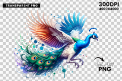 watercolor peacock png, peacock clipart, watercolor bird design, boho peacock art, elegant peacock printable, watercolor feather clipart, peacock sublimation design, nature watercolor animal, peacock illustration png, watercolor animal clipart
