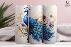 Watercolor Peacock Sublimation Tumbler Design Product Image 2