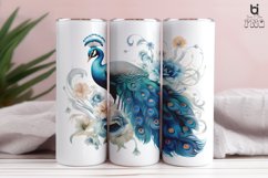 Watercolor Peacock Tumbler Sublimation Bundle Product Image 13