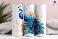 Watercolor Peacock Tumbler Sublimation Bundle Product Image 3