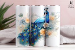 Watercolor Peacock Tumbler Sublimation Bundle Product Image 5